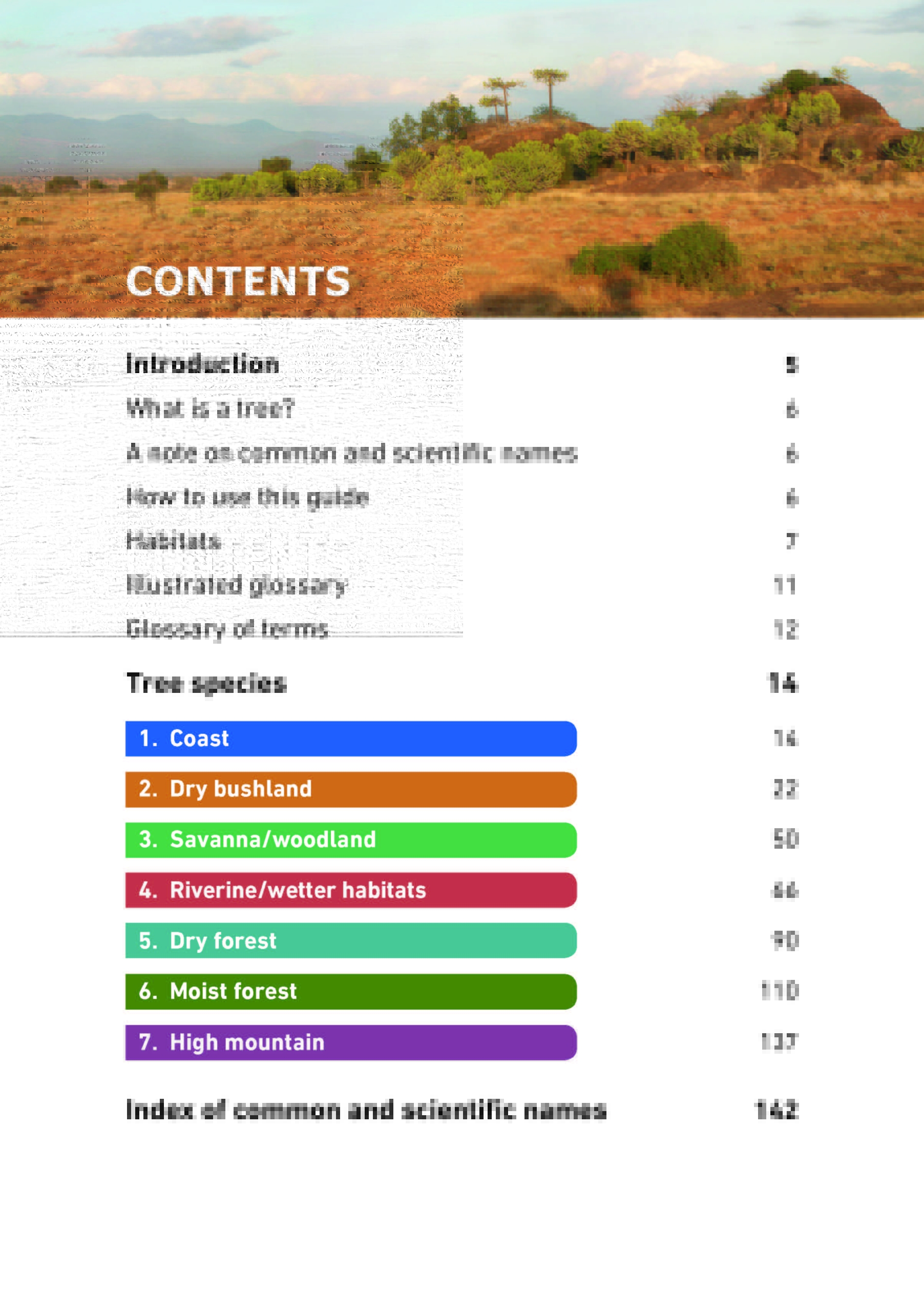 100 Trees to See on Safari_Contents